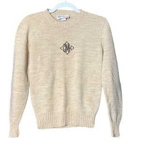 Classic preppy monogram Sweater vintage 80’s Y2K